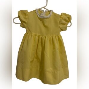 Sylvia Whyte Yellow Toddler Dress with White Trim